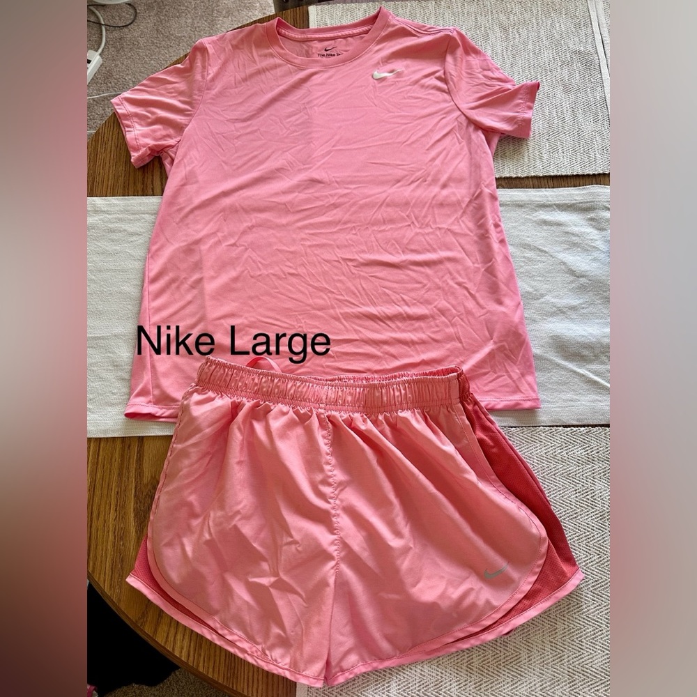 Women’s Nike Large Dri-fit running top and Shorts
